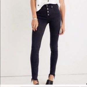 Madewell High Rise Black Jeans 9’’ inseam